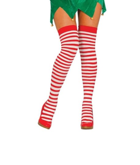 Sextoys, sexshop, loveshop, lingerie sexy : Bas & Collants : Sexy Bas Rayé Blanc & Rouge
