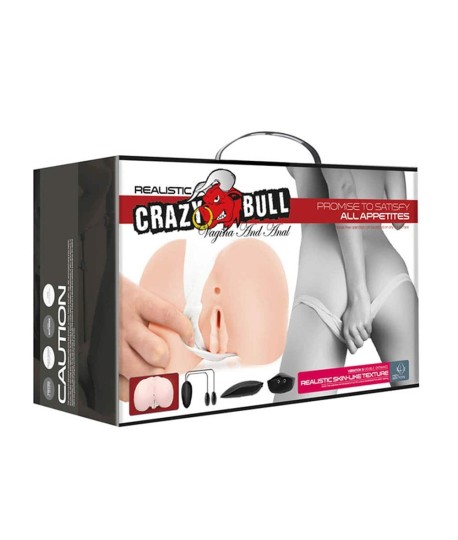 Sextoys, sexshop, loveshop, lingerie sexy : Masturbateur - Vagin Artificiel : Crazy Bull- Masturbateur Vagin et Anus vibrant