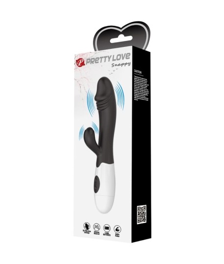 Sextoys, sexshop, loveshop, lingerie sexy : Vibro Rabbit : Vibromasseur rabbit noir Snappy