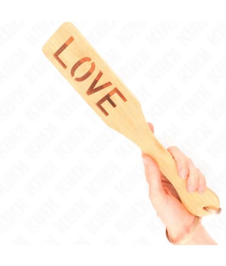 Sextoys, sexshop, loveshop, lingerie sexy : Tapettes et Fouets : Tapette à fessée en bois LOVE