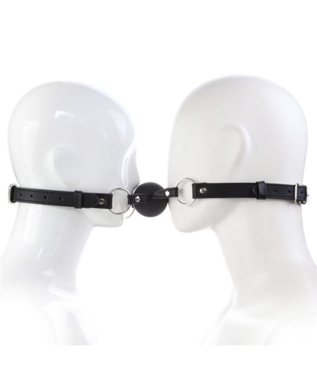 Sextoys, sexshop, loveshop, lingerie sexy : Baillons : Double Baillon boule noir