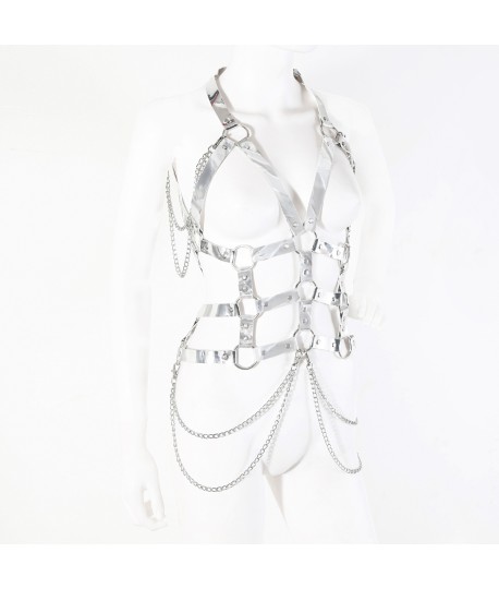 Sextoys, sexshop, loveshop, lingerie sexy : Harnais bdsm : Harnais femme gris BDSM