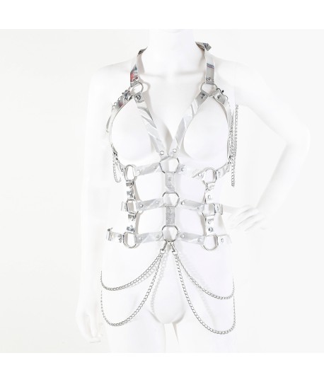 Sextoys, sexshop, loveshop, lingerie sexy : Harnais bdsm : Harnais femme gris BDSM