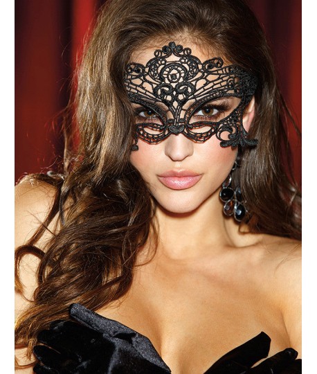 Sextoys, sexshop, loveshop, lingerie sexy : Accessoires Soirée Coquine : Masque sexy dentelle / Broderie noir X2