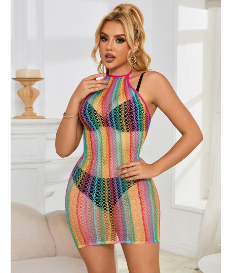 Sextoys, sexshop, loveshop, lingerie sexy : Robes sexy : Robe résille Rainbow sexy