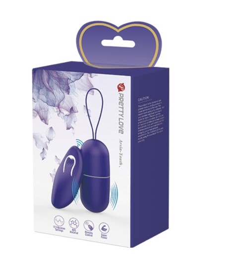 Sextoys, sexshop, loveshop, lingerie sexy : Vibro Waterproof : Pretty love -Oeuf Télécommandé Arvin youth violet