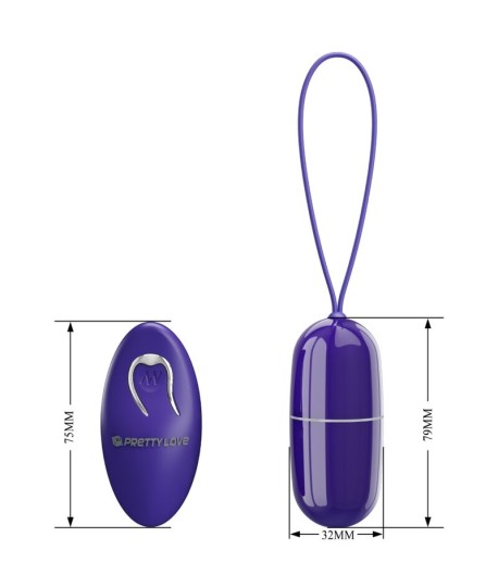 Sextoys, sexshop, loveshop, lingerie sexy : Vibro Waterproof : Pretty love -Oeuf Télécommandé Arvin youth violet