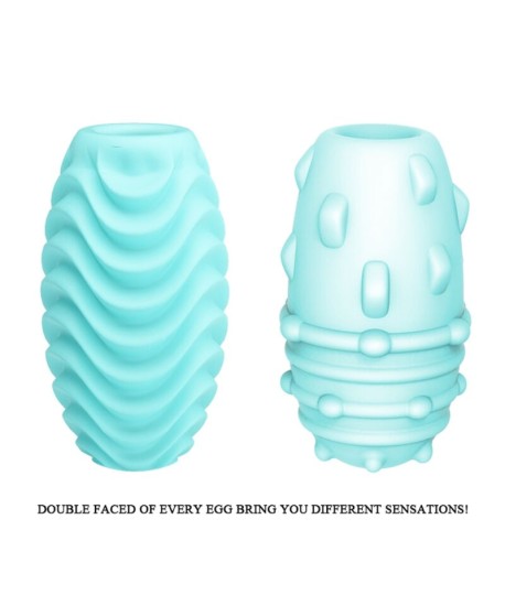 Sextoys, sexshop, loveshop, lingerie sexy : Oeuf Masturbateur : Pretty love -Oeuf masturbateur double face Turquoise