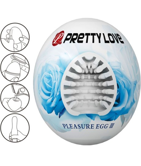 Sextoys, sexshop, loveshop, lingerie sexy : Masturbateur - Vagin Artificiel : Pretty love -Oeuf masturbateur Bleu