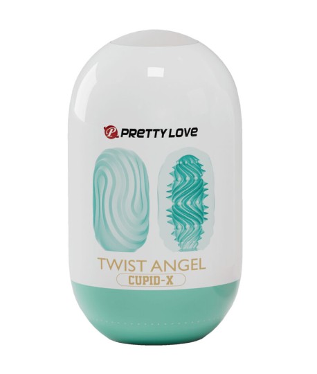 Sextoys, sexshop, loveshop, lingerie sexy : Masturbateur - Vagin Artificiel : Pretty love -Oeuf masturbateur Twist Angel turq...