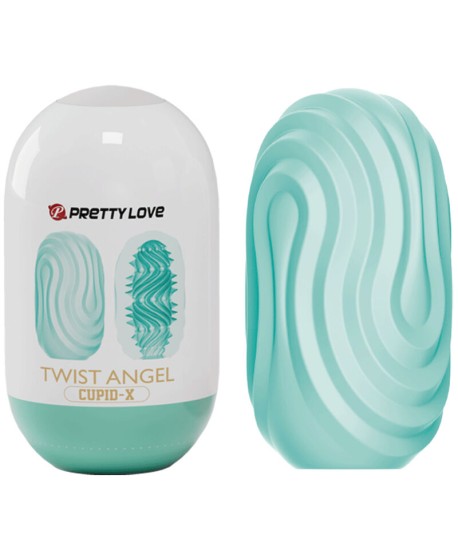 Sextoys, sexshop, loveshop, lingerie sexy : Masturbateur - Vagin Artificiel : Pretty love -Oeuf masturbateur Twist Angel turq...