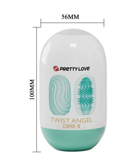Sextoys, sexshop, loveshop, lingerie sexy : Masturbateur - Vagin Artificiel : Pretty love -Oeuf masturbateur Twist Angel turq...