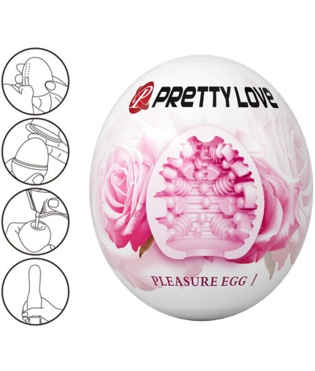 Sextoys, sexshop, loveshop, lingerie sexy : Masturbateur - Vagin Artificiel : Pretty love -Oeuf masturbateur Rose