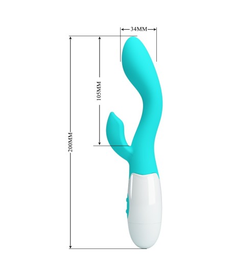Sextoys, sexshop, loveshop, lingerie sexy : Vibro Rabbit : Vibromasseur Pretty Love Brighty turquoise