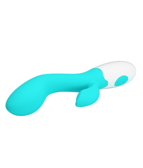 Sextoys, sexshop, loveshop, lingerie sexy : Vibro Rabbit : Vibromasseur Pretty Love Brighty turquoise