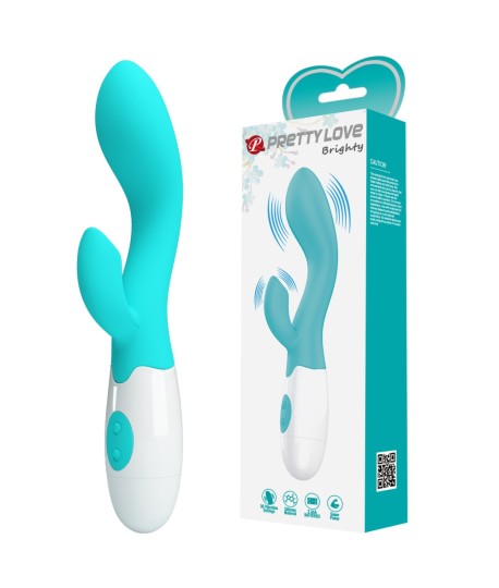 Sextoys, sexshop, loveshop, lingerie sexy : Vibro Rabbit : Vibromasseur Pretty Love Brighty turquoise