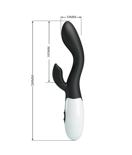 Sextoys, sexshop, loveshop, lingerie sexy : Vibro Rabbit : Vibromasseur Pretty Love Brighty noir
