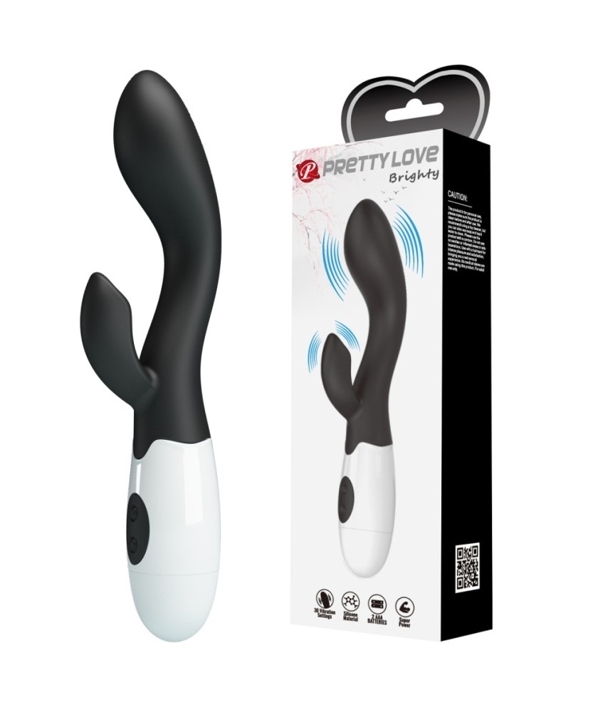 Sextoys, sexshop, loveshop, lingerie sexy : Vibro Rabbit : Vibromasseur Pretty Love Brighty noir