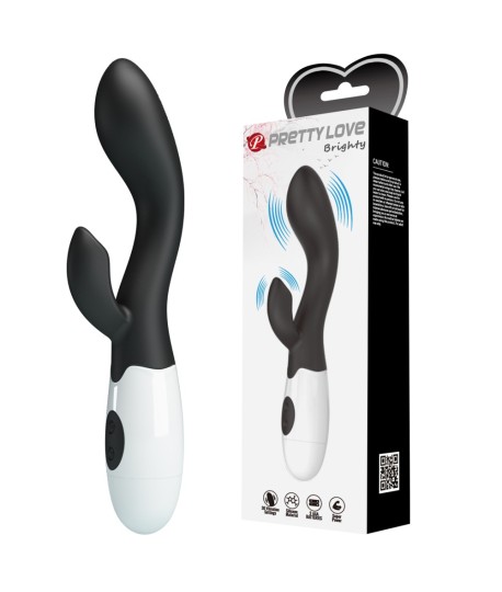 Sextoys, sexshop, loveshop, lingerie sexy : Vibro Rabbit : Vibromasseur Pretty Love Brighty noir