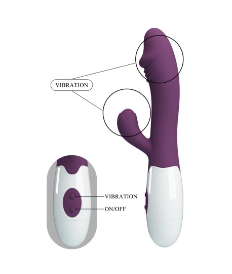Sextoys, sexshop, loveshop, lingerie sexy : Vibro Rabbit : Vibromasseur rabbit Snappy violet foncé