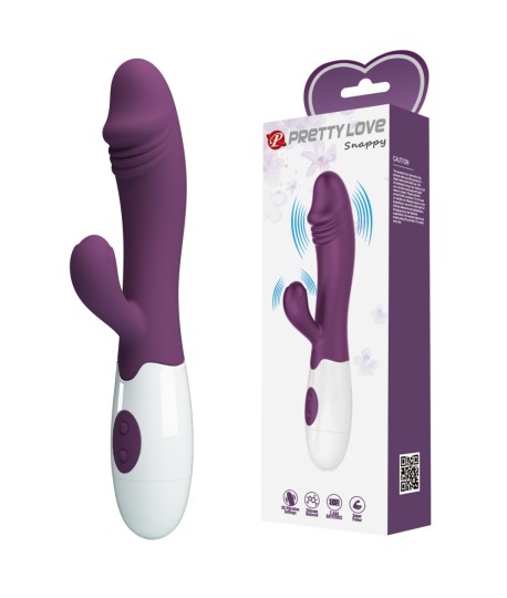 Sextoys, sexshop, loveshop, lingerie sexy : Vibro Rabbit : Vibromasseur rabbit Snappy violet foncé
