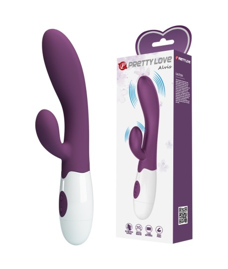 Sextoys, sexshop, loveshop, lingerie sexy : Vibro Rabbit : Vibromasseur rabbit Alvis violet foncé