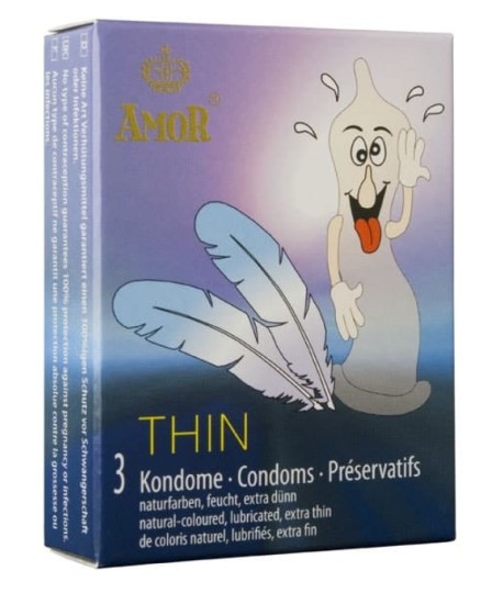 Sextoys, sexshop, loveshop, lingerie sexy : Préservatifs : Amor 3 Préservatifs extra fin
