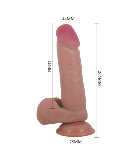 Sextoys, sexshop, loveshop, lingerie sexy : Gode Ventouse : Pretty love - Gode sliding Skin marron