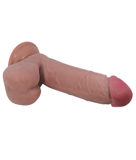 Sextoys, sexshop, loveshop, lingerie sexy : Gode Ventouse : Pretty love - Gode sliding Skin marron
