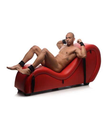 Sextoys, sexshop, loveshop, lingerie sexy : Loveroom - Mobilier BDSM : Canapé élégant multipositions rouge - Loveroom - Mobil...