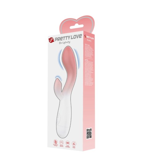 Sextoys, sexshop, loveshop, lingerie sexy : Vibro Rabbit : Vibromasseur Pretty Love Brighty rose et blanc