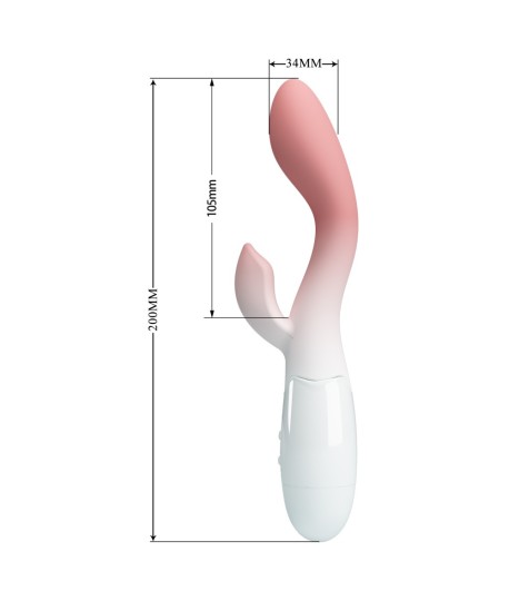 Sextoys, sexshop, loveshop, lingerie sexy : Vibro Rabbit : Vibromasseur Pretty Love Brighty rose et blanc