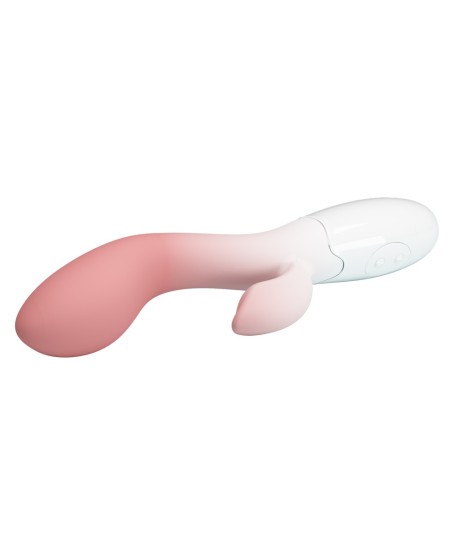 Sextoys, sexshop, loveshop, lingerie sexy : Vibro Rabbit : Vibromasseur Pretty Love Brighty rose et blanc