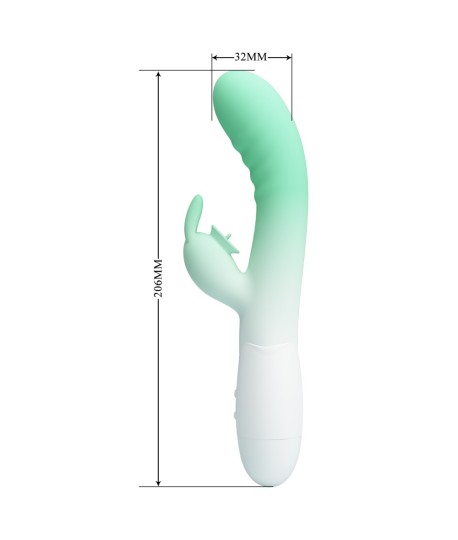 Sextoys, sexshop, loveshop, lingerie sexy : Vibro Point G : Pretty love - Rabbit Cerberus vert