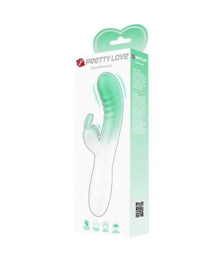 Sextoys, sexshop, loveshop, lingerie sexy : Vibro Point G : Pretty love - Rabbit Cerberus vert