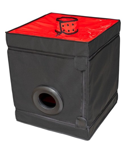 Sextoys, sexshop, loveshop, lingerie sexy : Loveroom - Mobilier BDSM : Cabine Bukkake Kink Club - Noir et Rouge Secret Dome-L...