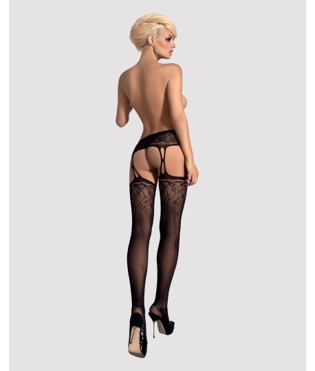 Sextoys, sexshop, loveshop, lingerie sexy : Bas & Collants : Obsessive - Ensemble Sexy bas noir S206