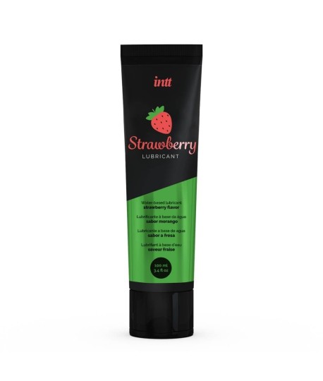 Sextoys, sexshop, loveshop, lingerie sexy : Lubrifiant à base d'eau : Intt -Lubrifiant Fraise 100ml
