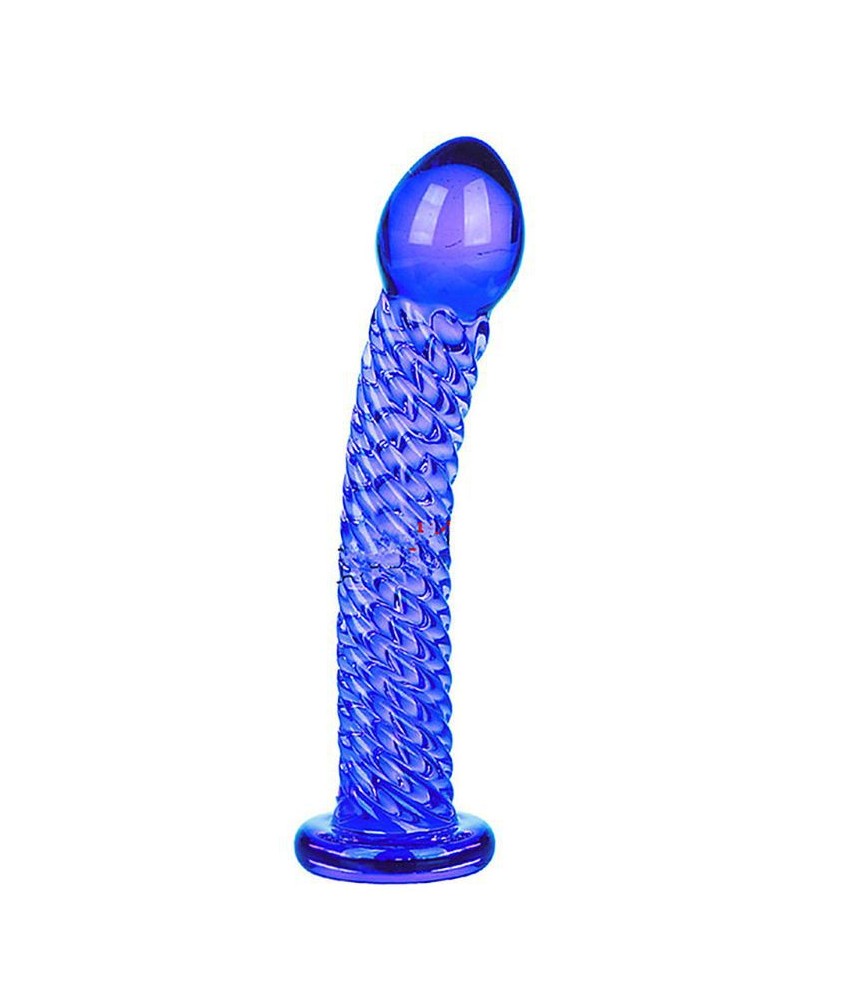 Sextoys, sexshop, loveshop, lingerie sexy : Gode en Verre : Godemichet en Verre Bleu Glass Dildo