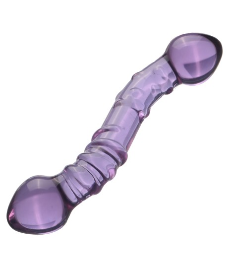 Sextoys, sexshop, loveshop, lingerie sexy : Gode en Verre : Godemichet en Verre violet ondulé