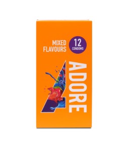 Sextoys, sexshop, loveshop, lingerie sexy : Préservatifs : Adore- Préservatif savoureux X12