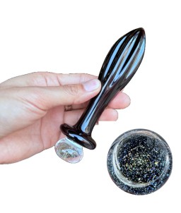 Sextoys, sexshop, loveshop, lingerie sexy : Gode en Verre : plug en verre noir
