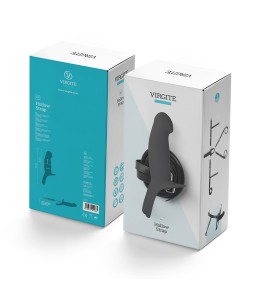 Sextoys, sexshop, loveshop, lingerie sexy : Gode Ceinture : Virgite - Harnais Creux H1 black taille S
