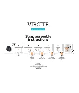 Sextoys, sexshop, loveshop, lingerie sexy : Gode Ceinture : Virgite - Harnais Creux H1 black taille S