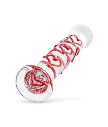 Sextoys, sexshop, loveshop, lingerie sexy : Gode en Verre : Godemichet en Verre coeur rouge