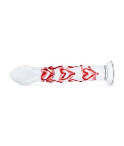 Sextoys, sexshop, loveshop, lingerie sexy : Gode en Verre : Godemichet en Verre coeur rouge