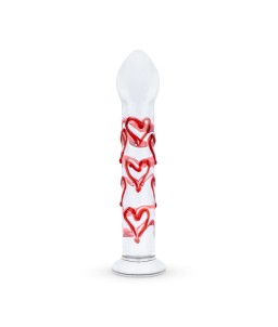 Sextoys, sexshop, loveshop, lingerie sexy : Gode en Verre : Godemichet en Verre coeur rouge
