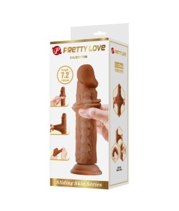 Sextoys, sexshop, loveshop, lingerie sexy : Gode Ventouse : Pretty love - Gode Quentin marron