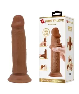 Sextoys, sexshop, loveshop, lingerie sexy : Gode Ventouse : Pretty love - Gode Quentin marron