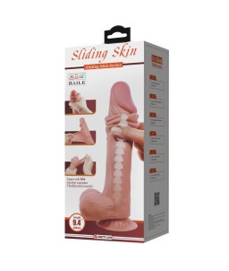 Sextoys, sexshop, loveshop, lingerie sexy : Gode Ventouse : Pretty love - Gode Sliding skin marron 24 cm